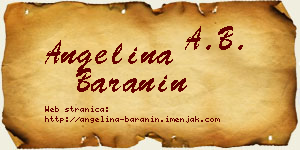 Angelina Baranin vizit kartica